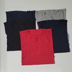 5 Fruit Of The Loom Flex Tanks, Size M